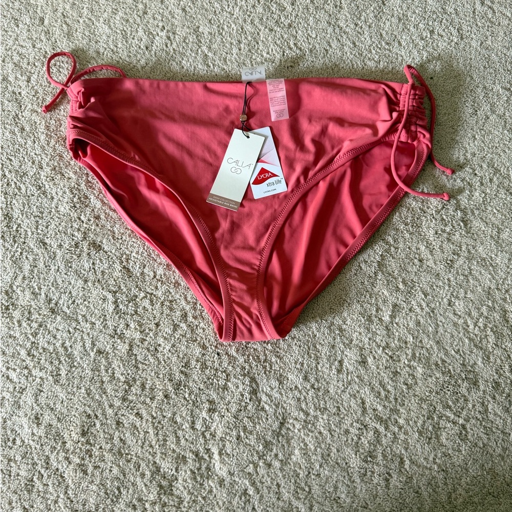 DSG  Women's XXL Coral Lycra Swim Bottom w/ruching sides
